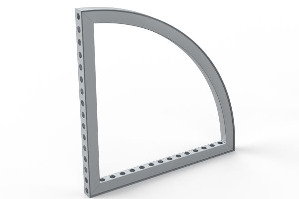 Straight frame with curved corner R992